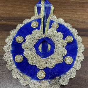 Blue Color With Golden Lace on Border Laddu Gopal Ji Dress