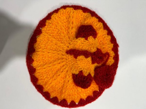 Yellow and Pink Color Border Woolen Laddu Gopal Ji Dresses