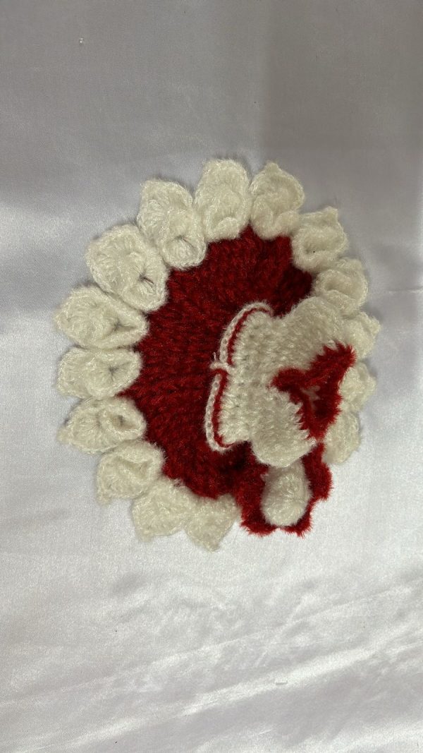 White and Maroon Color Winter Woolen Laddu Gopal Ji Dresses