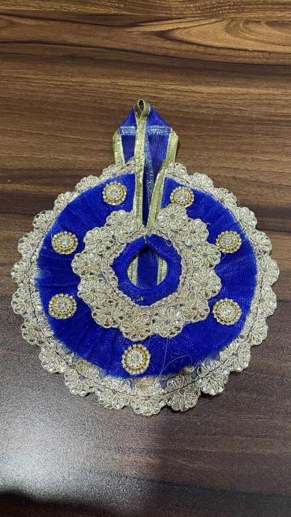Blue Color With Golden Lace on Border Laddu Gopal Ji Dress