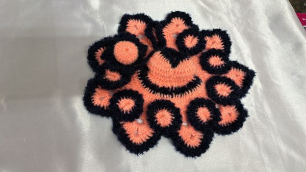 Black and Peach color with Beautiful Design Winter Woolen Laddu Gopal Ji Dresses