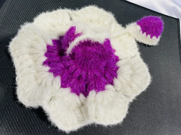 White Border With Purple Color Woolen Winter Laddu Gopal Ji Dresses