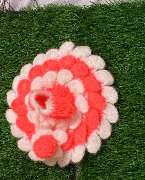 White With Peach Color Woolen Winter Laddu Gopal Ji Dresses