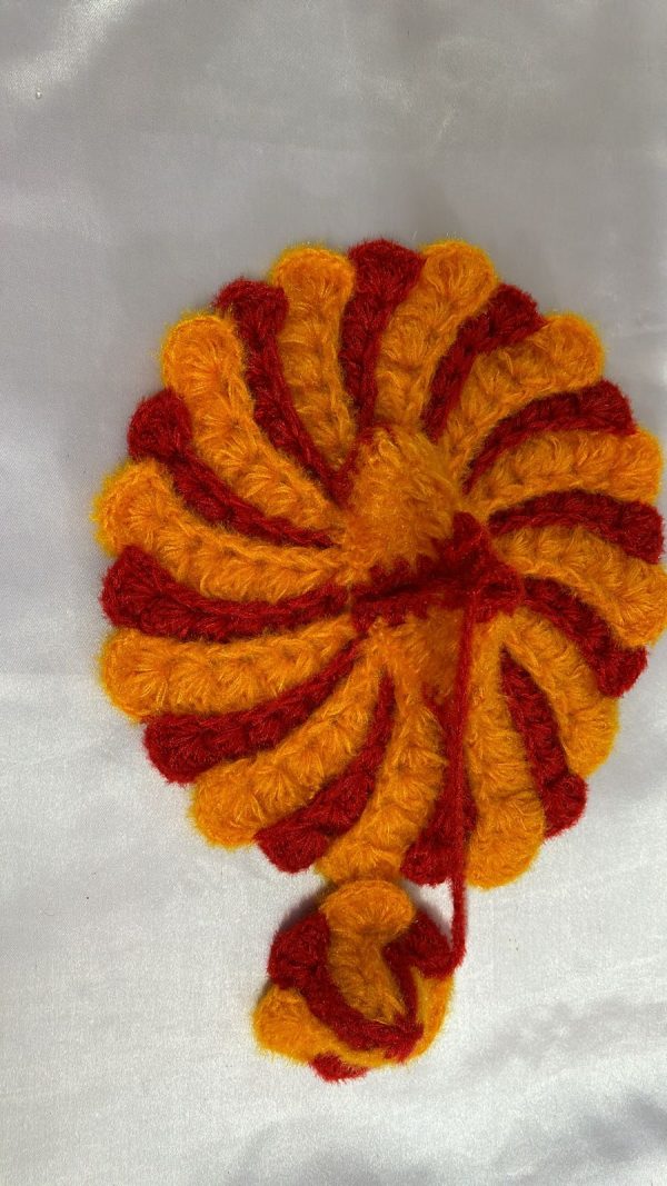 Yellow and Red Color Woolen Laddu Gopal Ji Dresses