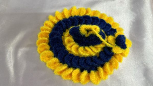 Yellow And Blue Woolen Laddu Gopal Ji Dresses