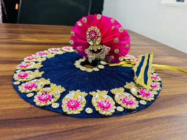 Blue And Pink Laddu Gopal Ji Dress