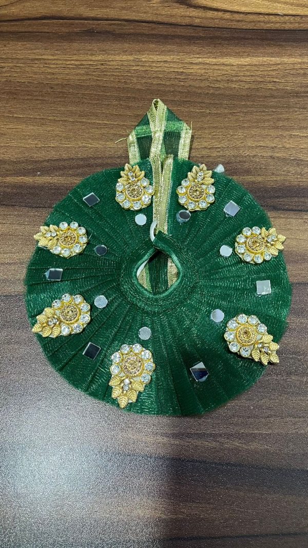 Green With Mirror Work Laddu Gopal Ji Dresses