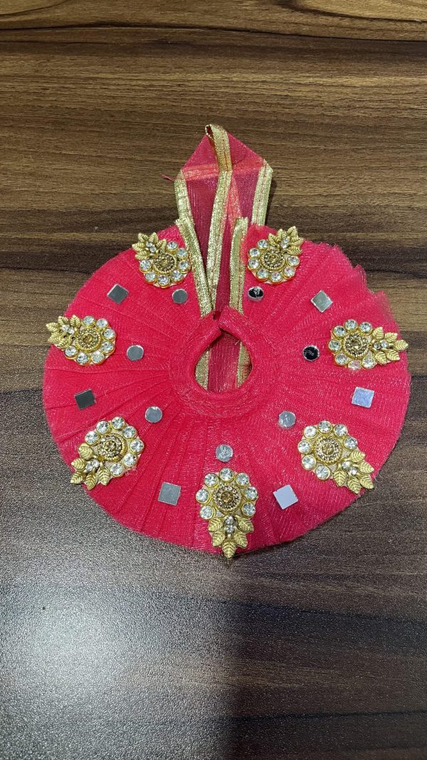 Pink With Mirror Work Laddu Gopal Ji Dresses