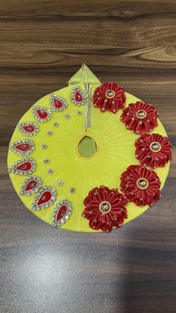 Yellow With Red Flowers Laddu Gopal Ji Dresses